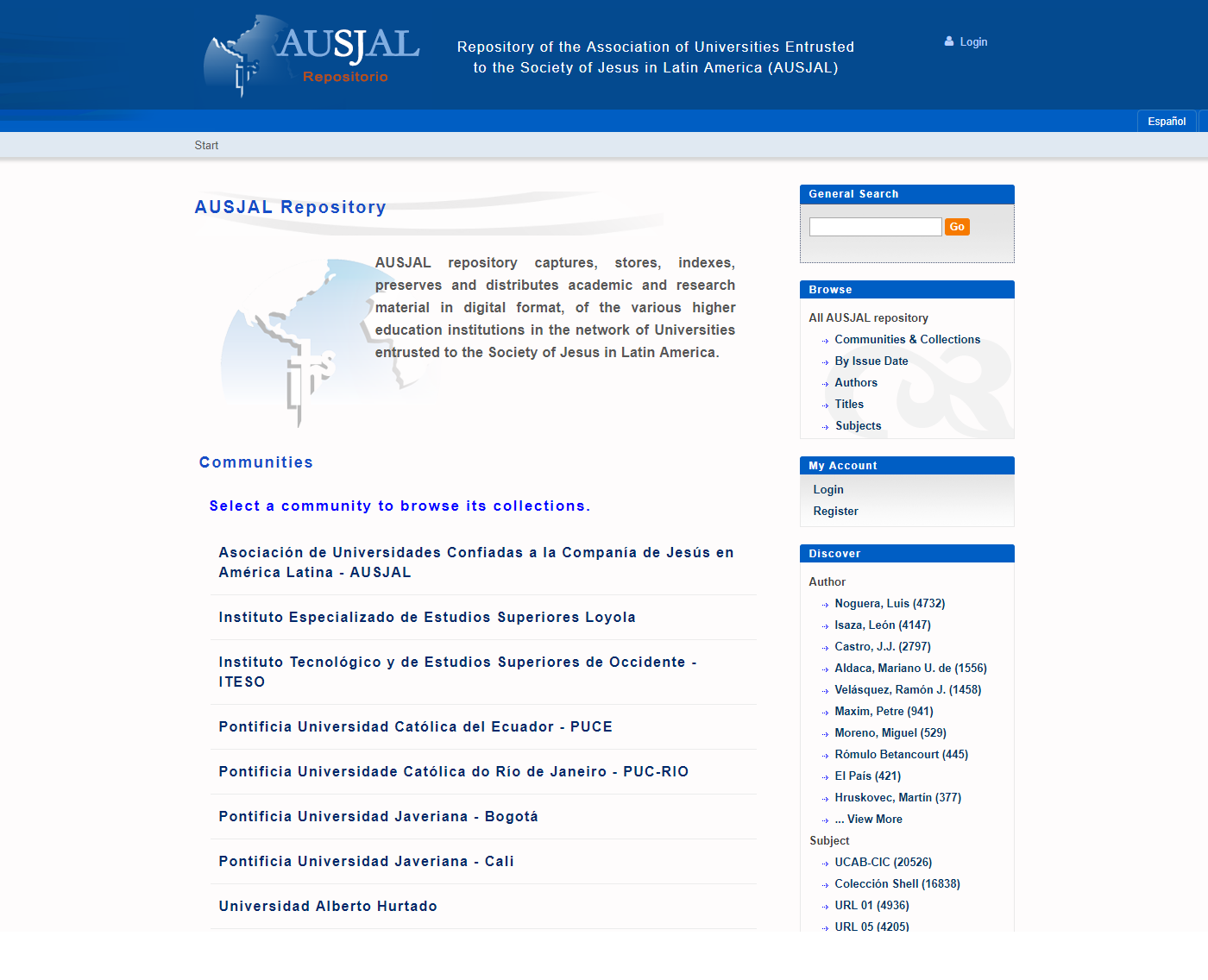Academic Repository Front Page